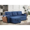 TiramisuBest Modern L-Shaped Lounger Sofa with Hidden Storage, Dark Gray Modular Sectional Couch for Living Room - 3 of 4