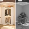 Besiost Corner Closet Organizer with Hanging Rods, Freestanding Closet System - 3 of 4