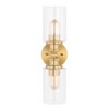 16.5" LED 2-Light Jules Edison Cylinder Iron/Seeded Glass Contemporary Wall Light Brass Gold - JONATHAN Y - 4 of 4