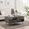 Okak Modern Hairpin-Leg Coffee Table with Storage Minimalist Design, Ready-to-Assemble - 2 of 4