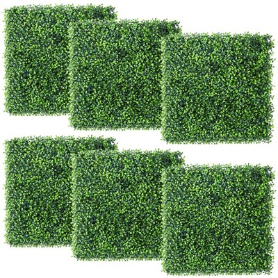 Yaheetech 6pcs Artificial Boxwood Panels Green Wall Decor Green : Target