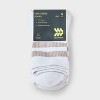 Women's Cushioned Varsity 4pk Short Athletic Crew Socks - All In Motion™ White/Tan 4-10 - 2 of 3