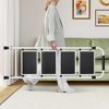 NAYSAYE 4 Step Ladder Folding Step Stools with Anti Slip Pedals and Comfortable Handrail 330lbs Bearing Capacity for Home Garage, White, 31"*15"*44" - 4 of 4