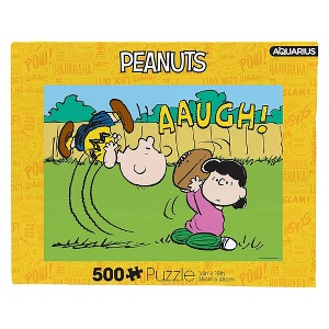 Aquarius Puzzles Peanuts Lucy Football 500 Piece Jigsaw Puzzle - 1 of 3