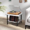 Costway 2-Tier Rolling Under Desk Printer Cart Machine Stand Storage Rack White - 2 of 4