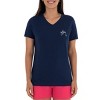 Guy Harvey Ladies Mahi Scribble Short Sleeve V-Neck T-Shirt - 2 of 4