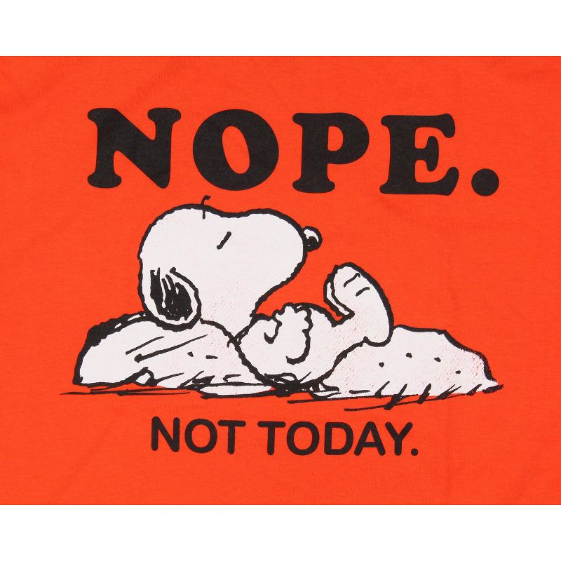 Peanuts Men's Snoopy Nope. Not Today... Sleeping Graphic T-Shirt, 2 of 4