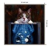 Amanti Art Cat Scan by Lucia Heffernan Canvas Wall Art Print Framed 22 x 22-in. - 4 of 4