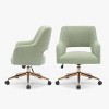 WestinTrends Genevieve Mid-Century Modern Swivel Office Chair With Wheels (Set Of 2) - 4 of 4