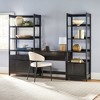 Saracina Home 3pc Transitional Desk with 1 Narrow Bookcase and 1 Wide Bookcase - 2 of 4