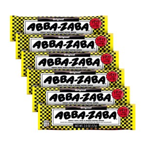 Abba Zaba 2 oz Taffy Bar – Chewy Taffy with Creamy Peanut Butter Center, Available in 1, 3, 6 & 24 Pack - 1 of 2