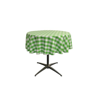 Slickblue Polyester Gingham Checkered Round Tablecloth