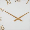 31"x31" Metal Wall Clock with Gold Hands and Numbers - Olivia & May - 3 of 4