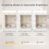 43.3" Vanity Desk with Large Mirror and Hollywood Bulbs, Modern Glass Top Makeup Vanity with Drawers and Power Outlet - 4 of 4