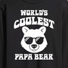 Men's - Instant Message - Worlds Coolest Papa Bear Long Sleeve Graphic T-Shirt - 2 of 4