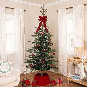 Northlight Real Touch™️ Slim Nordmann Fir Layered Artificial Christmas Tree - 6.5' - Unlit - 1 of 4