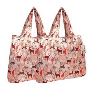 Wrapables Foldable Tote Nylon Reusable Grocery Bag (Set of 2) - 1 of 4