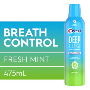 Crest Deep Cleanse Breath Control Mouthwash - Soft Mint - 475ml - 1 of 4