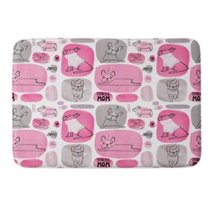 Deny Designs Isa Zapata Frenchie Mom Memory Foam Bath Rug: Machine Washable, Woven Polyester Mat, 1'9"x2'10" - 1 of 4