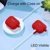 BONGEEK AirPods Pro Case Cover,Soft Silicone Protective Cases Cover Skin for Apple AirPod Pro 2 Charging Case Keychain Front LED Visible,Red - 4 of 4