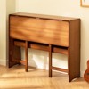 ORRD  Bamboo Folding Desk for Small Spaces, Space-Saving Computer Desk for Home Office, Dorm & Bedroom,Walnut - 3 of 4