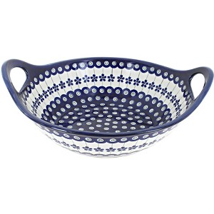 Blue Rose Polish Pottery 1814 Zaklady Medium Bowl with Handles - 1 of 1