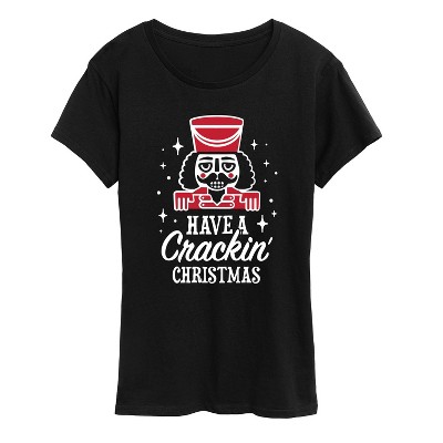 Women's - Instant Message - Crackin Christmas Short Sleeve Graphic T-Shirt