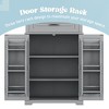 TiramisuBest Bathroom Storage Cabinet with Multi-Functional Storage Space, Drawer with Slide Rails, Adjustable Shelf, Grey - 3 of 4