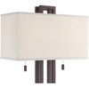 Possini Euro Design Gossard Modern Industrial Table Lamp 30" Tall Bronze with USB Charging Port White Rectangular Shade for Bedroom Living Room Office - 3 of 4