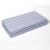 Bacati - Pin Stripes Blue Navy 100 percent Cotton Universal Baby US Standard Crib or Toddler Bed Fitted Sheet - 3 of 4