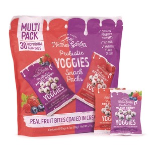 Nature's Garden Probiotic Yoggies Variety Snack Pack, Assorted Flavors - Case of 30 - 0.7 oz - 1 of 1