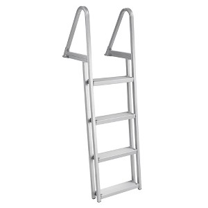 Garvee 4-Step Removable Dock Ladder 350lbs Marine Pontoon Boat Ladder Aluminum Non-slip - 1 of 4