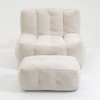 Kumasinova Fluffy Bean Bag Couch with Memory Foam,Lazy Sofa with Ottoman,Bean Bag Chairs for Adults,Lounge Chair Indoor for Living Room - 2 of 4