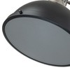 C Cattleya 1-Light Satin Nickel and Black Shaded Pendant Light with Frosted Glass Shade - 4 of 4