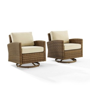 2pk Bradenton Steel Outdoor Swivel Rocking Chairs - Crosley
 - 1 of 4