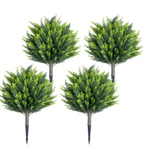 Artificial Topiary Ball Tree with Metal Ground Spike , Fake Artificial Topiary Cedar Tree - 1 of 4