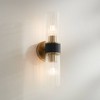 Possini Euro Design Possini Euro Idyl 16 1/4" High Warm Gold and Black 2-Light Bath Light - 2 of 4
