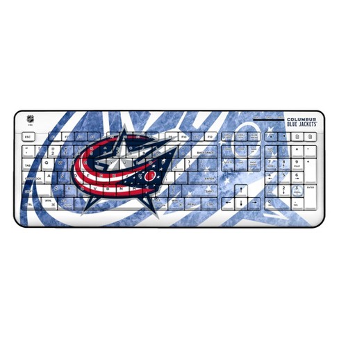 Keyscaper Columbus Blue Jackets Ice Tilt Wireless Usb Keyboard : Target