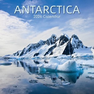 2026 Square Wall Calendar, Antarctica, 16-Month Natural World Theme, 180 Reminder Stickers (12x12 In) - 1 of 4