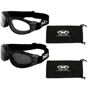 2 Pairs of Global Vision Eyewear Eliminator Safety Motorcycle Goggles - 1 of 4