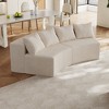 MAYEERTY Corduroy Curved Modular Sectional Sofa with 4 Pillows (2 Modules for Living Room) - 3 of 4