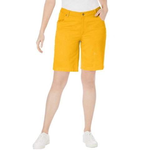 Women's plus size yellow on sale shorts