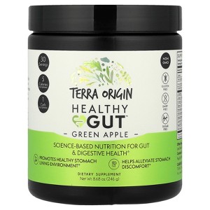 Healthy Gut Green Apple | 30-Servings with L-Glutamine, Zinc, Glucosamine, Slippery Elm Bark, Marshmallow Root and More! - 1 of 4