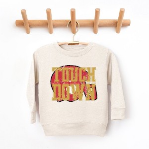 The Juniper Shop Touch Down Red Helmet Distressed Toddler Graphic Sweatshirt - 1 of 2