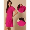 INSPIRE CHIC Women's Bow Tie Keyhole Neck Puff Sleeve Elegant Work Dress - 2 of 4