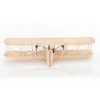 Old Modern Handicrafts Wright Brothers Airplane Model – 100% Iron Wired Frame, Spinning Propellers, 33" Length - 2 of 4