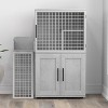 Litter Box Enclosure with Platform - Double Layer Hidden Furniture Modern Villa Cat House with Ladder, Large Cats Cabinet Indoor Washroom Cat House - 4 of 4