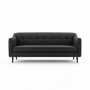 Rennnsan Tufted Back Minimalist Sofa in Black and Gray - 1 of 1
