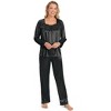 Collections Etc Soft and Silky Lace Long Sleeve Top Pajama Set - image 4 of 4