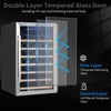 20 Inch Wine Fridge, 52 Bottle Wine Cooler Refrigerator, 40-66¡ãF Wine Refrigerator with Glass Door, Blue LED Light Wine Fridge - 4 of 4